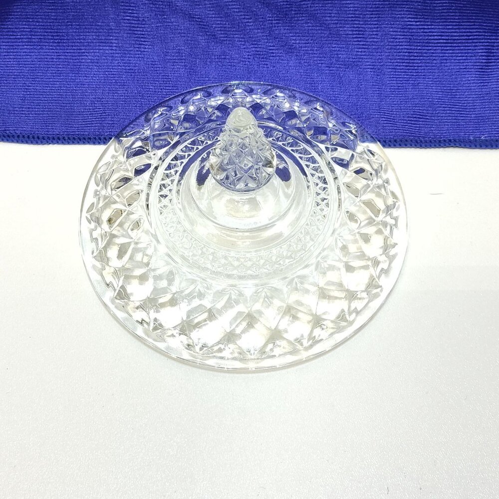 Anchor Hocking Wexford Candy Dish Crisscross Pattern Footed Centerpiece Vintage - Picture 8 of 11